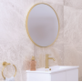 Reba Urban Brass Framed Mirror, 600mm